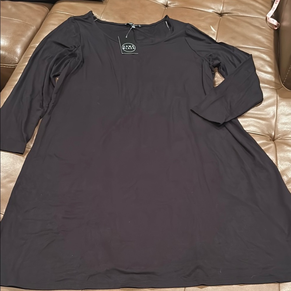 NWT Como Black Long-Sleeve Swing Dress